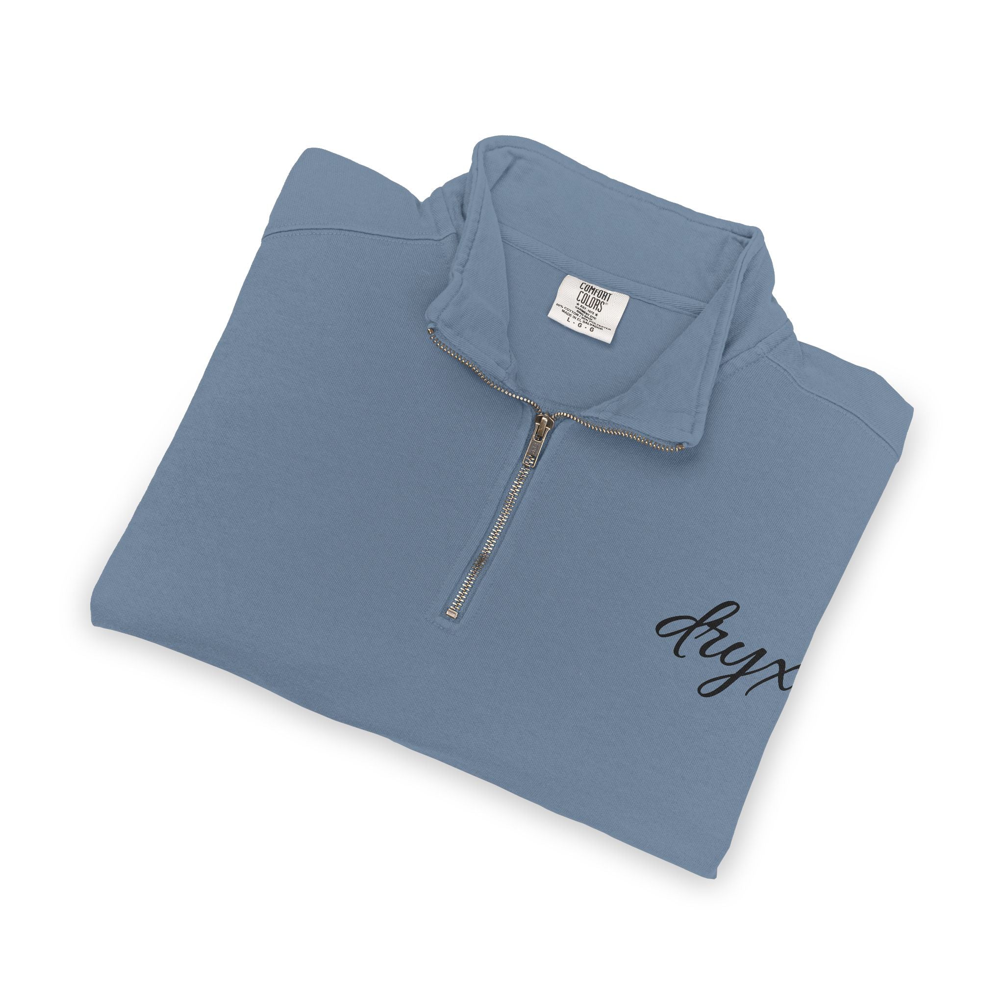 Quarter-Zip Sweatshirt — 'Stay Steady' Minimal Script Logo