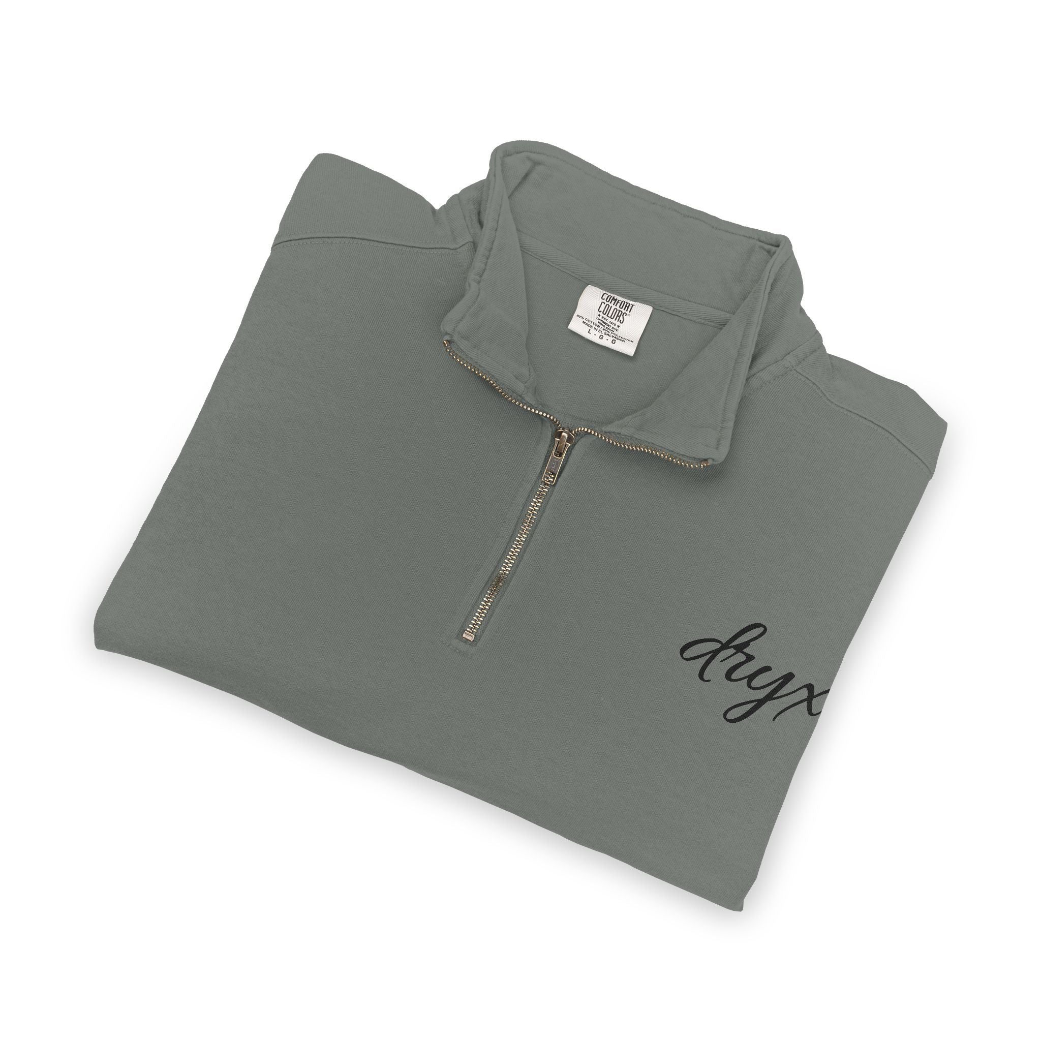 Quarter-Zip Sweatshirt — 'Stay Steady' Minimal Script Logo
