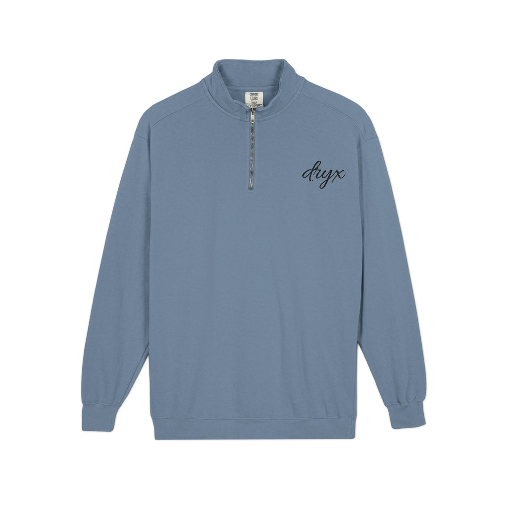 Quarter-Zip Sweatshirt — 'Stay Steady' Minimal Script Logo