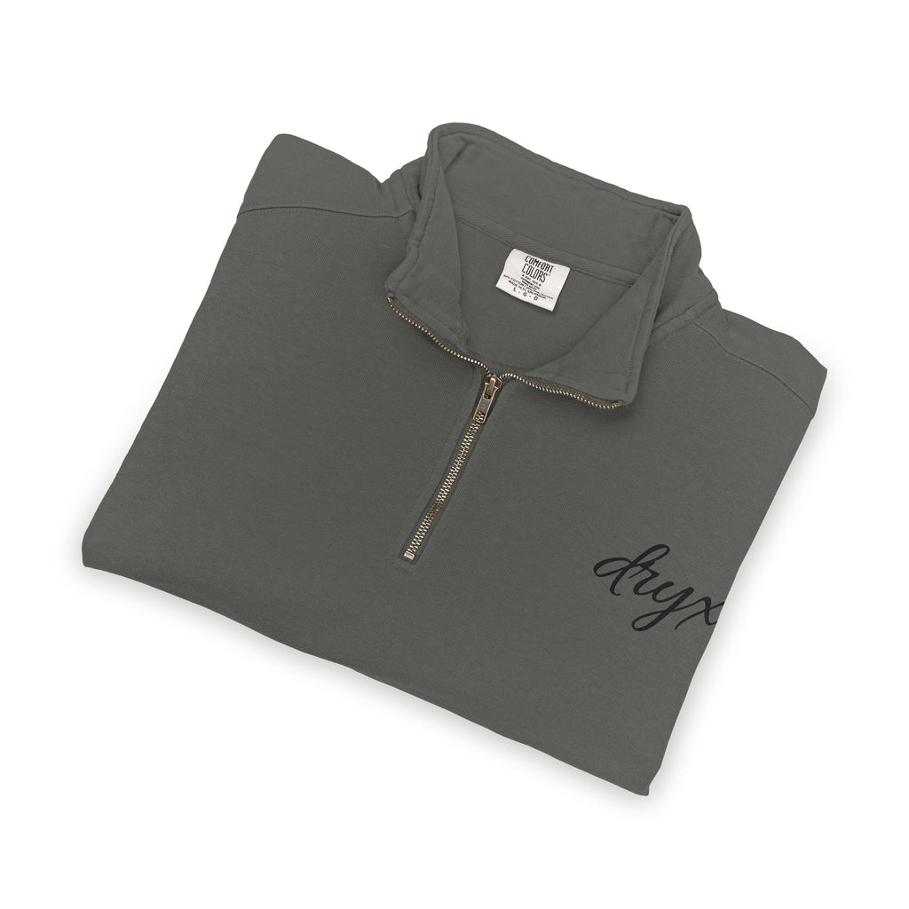 Quarter-Zip Sweatshirt — 'Stay Steady' Minimal Script Logo