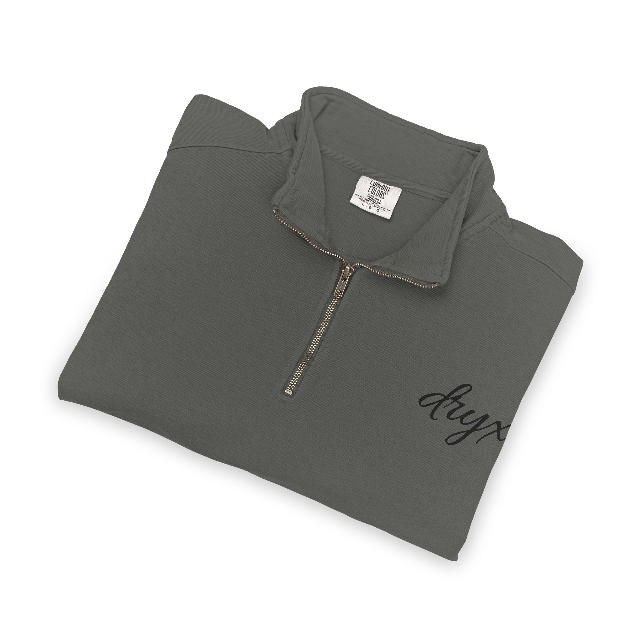 Quarter-Zip Sweatshirt — 'Stay Steady' Minimal Script Logo